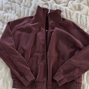 Lululemon Athletica Maroon Bomber Jacket